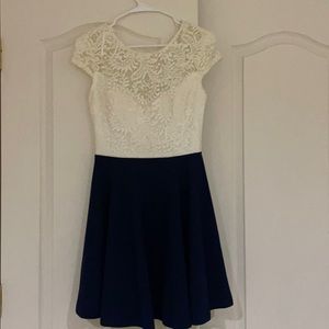 Beautiful lace top dress with bow in back